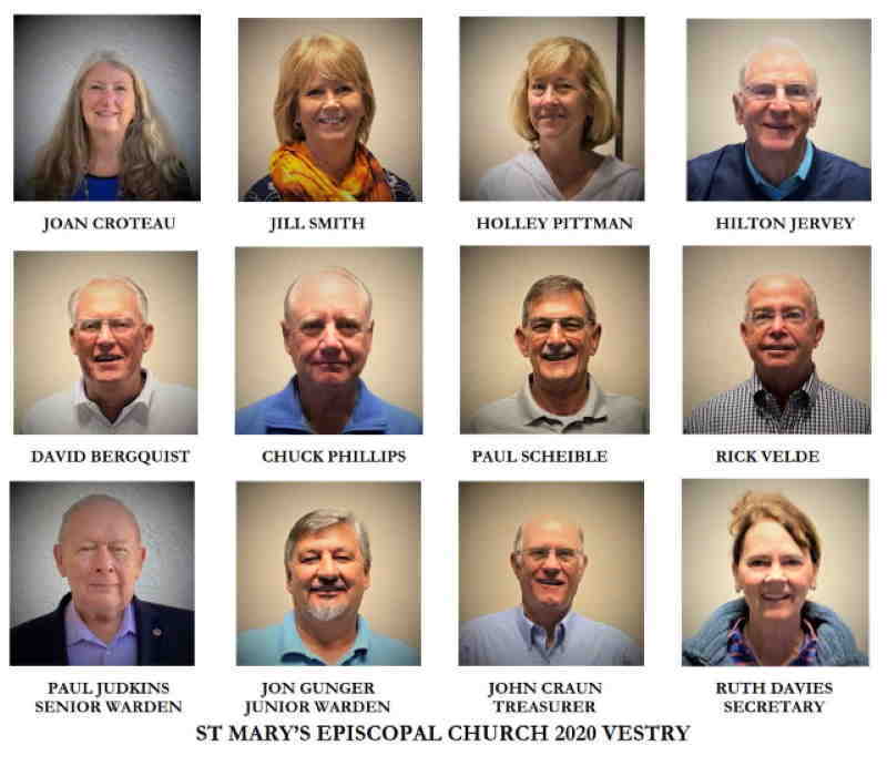 Pictures of the Vestry members.