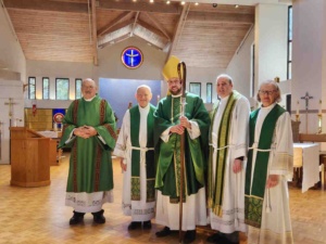 St Mary's Clergy with Bishop Scharf