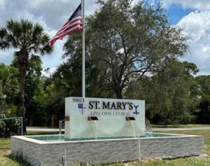 St Mary's new sign in operation